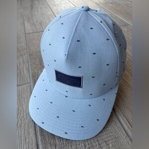The TravisMathew Not Shore Golf Hat Men’s Lt Gray with Geo Print Pebble Beach